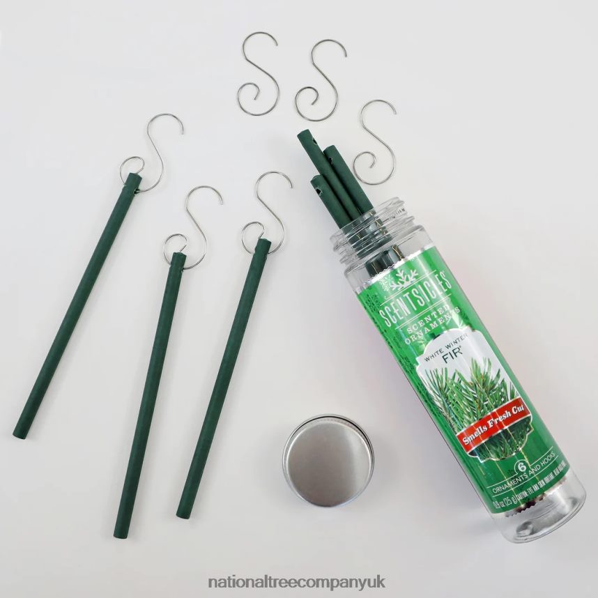 decoration | National Tree Company Scented Ornaments 2 Pack- 6ct Bottle White Winter Fir Fragrance-Infused Paper Sticks F2L4F541